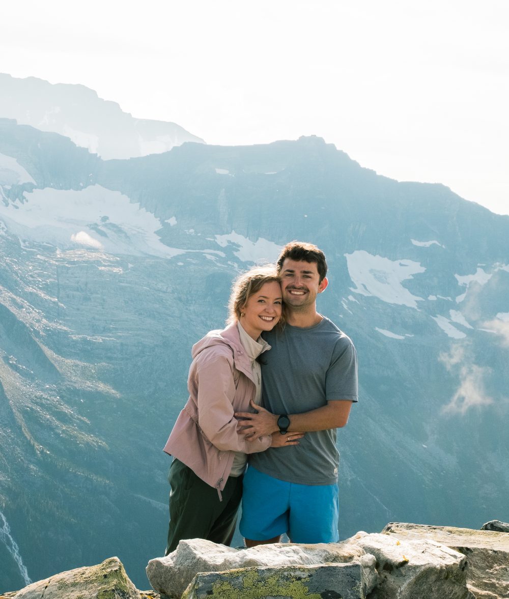 Caleb and Jordan together in the Canadian mountains